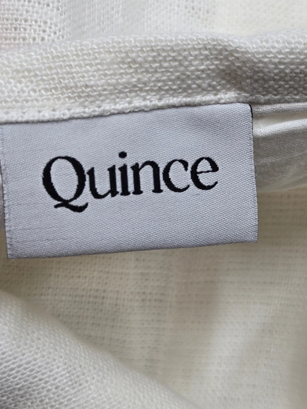 QUINCE Set Of 2 48x108 European Linen Curtains White 0230